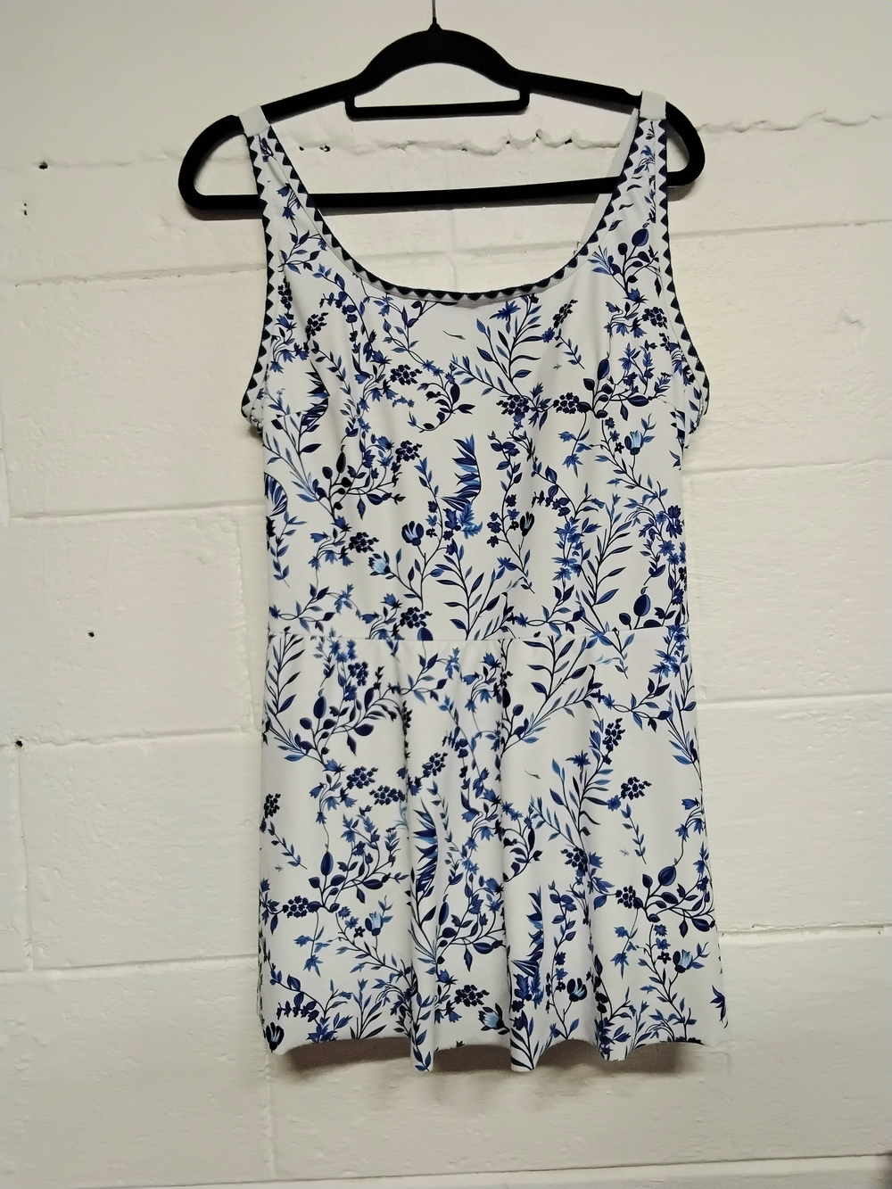 White & Blue Floral Sleeveless Sundress Part Of 3 For 25 Sale